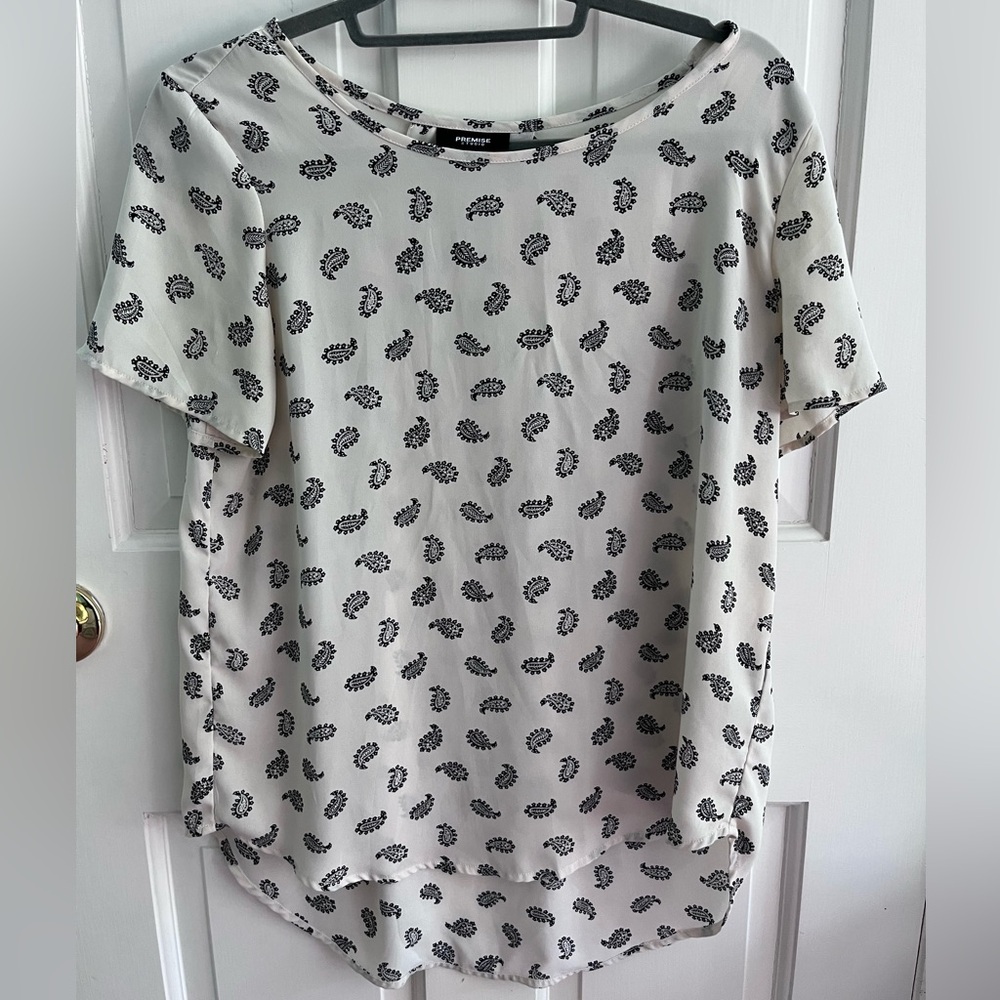 White Patterned Blouse